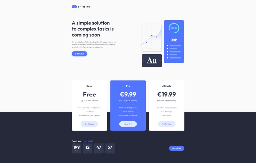 preview of business landing site