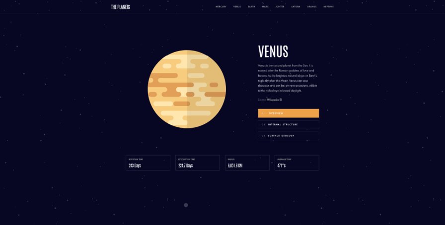 preview of planets facts site